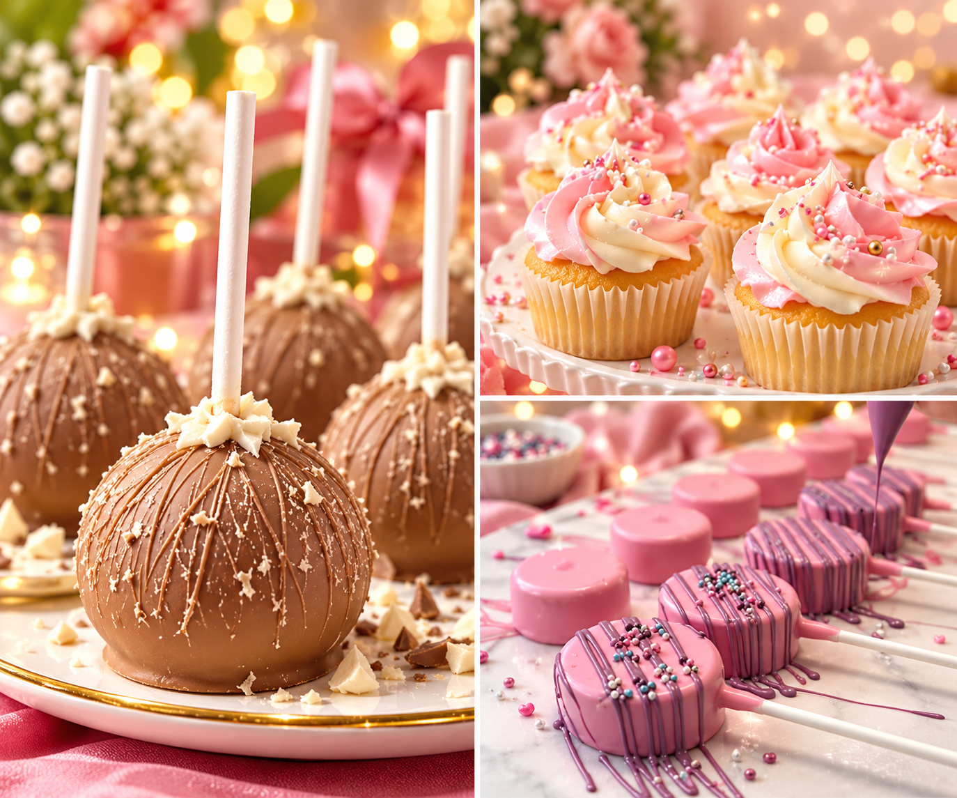 Cake pops, cupcakes and decorated treats
